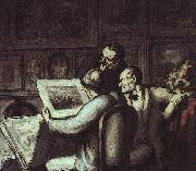 Honore  Daumier The Print Collectors painting